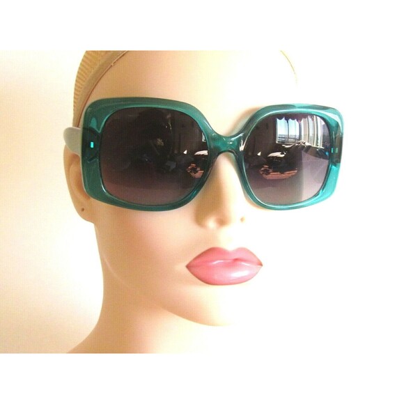 Women's Sunglasses Designer RALPH LAUREN LARGE AQUA FRAME FADE GREY LENS - Picture 7 of 13